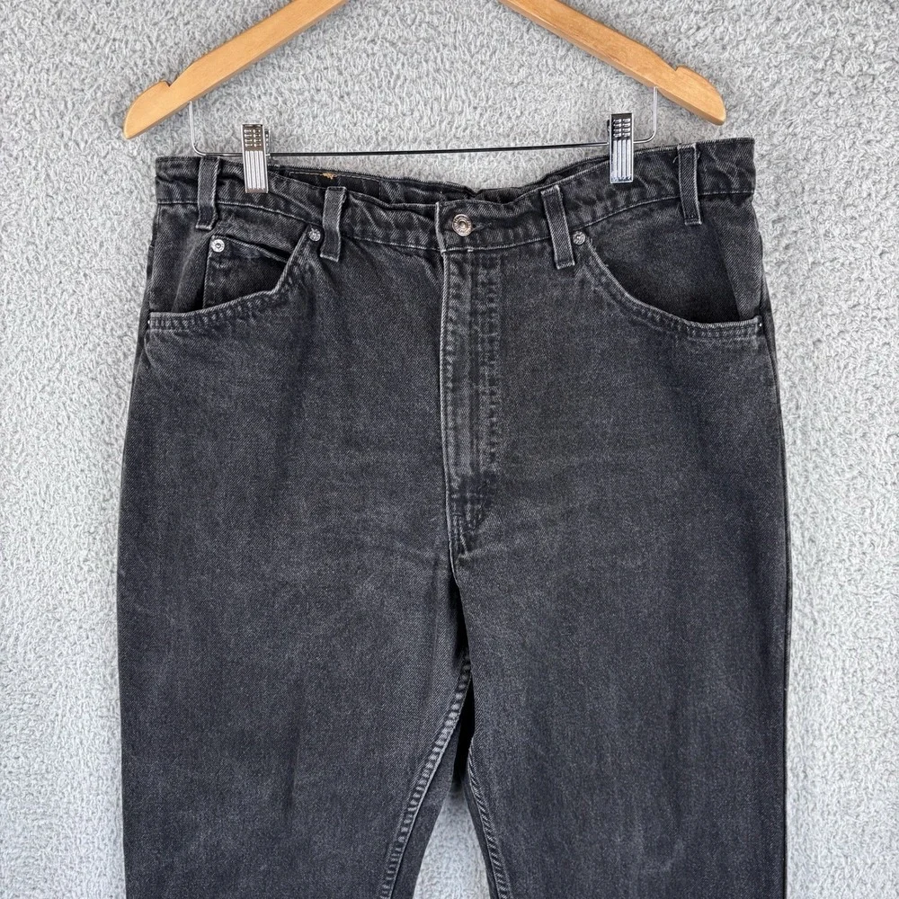 Vintage Levis 550 Jeans Mens 36x29 Faded Black 80s Made USA Relaxed Straight Leg